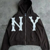 db-letter-embroidered-oversized-zip-hoodie