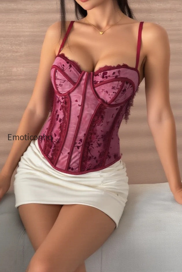 sexy-mesh-print-lace-insert-underwire-corset-cami-top
