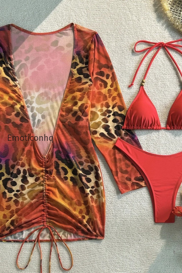 sexy-red-leopard-three-piece-swim-set