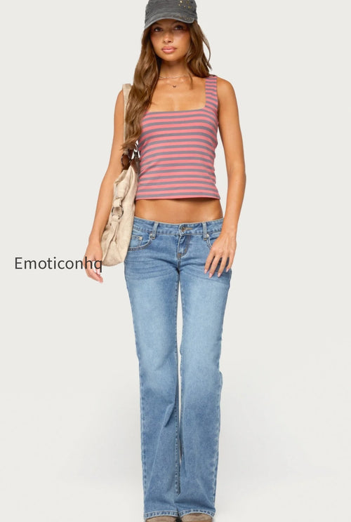 Girla Low Rise Wide Leg Jeans