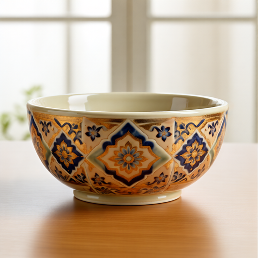 Persian Tile Bowl – Bohemian Serving Bowl