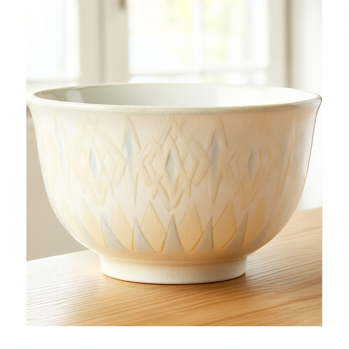 Geometric Diamond Bowl – Retro Serving Bowl