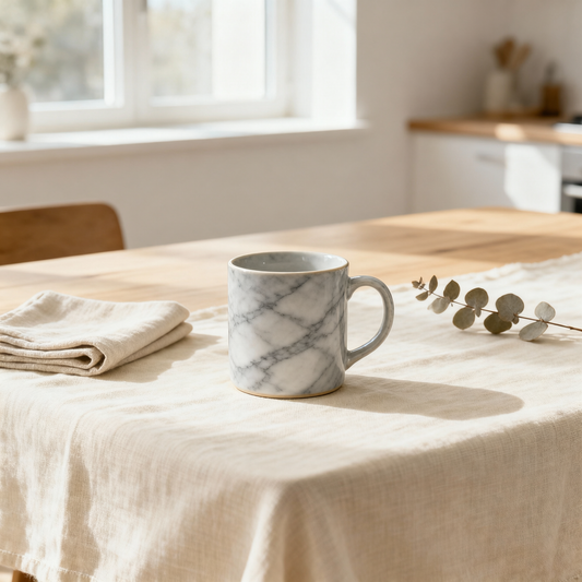 Marble Pattern Ceramic Mug – Elegant Coffee Cup