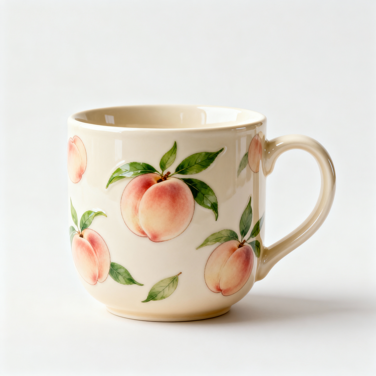 Minimalist Fruit Motif Ceramic Mug – Simple Illustration