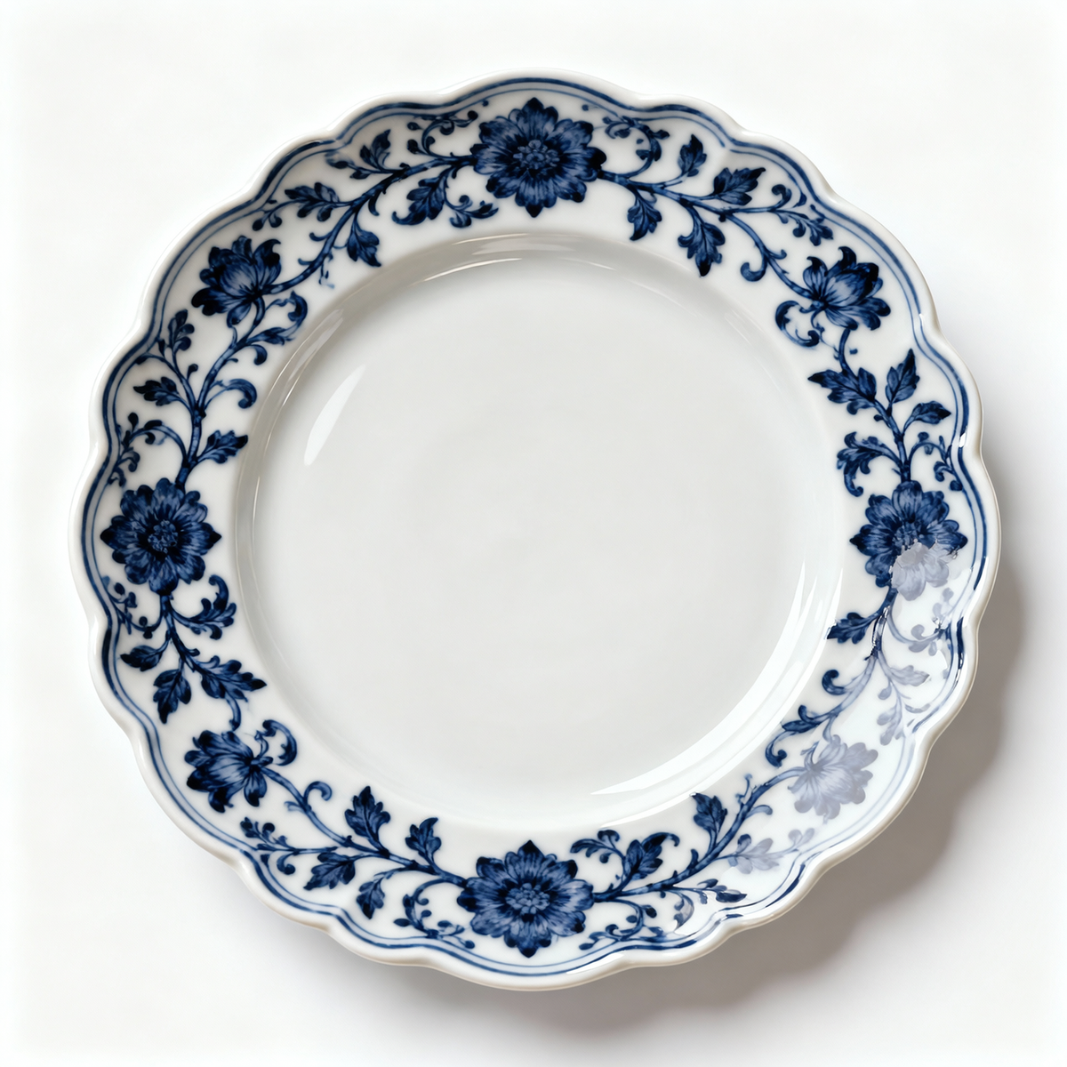 Indigo Vine Porcelain Plate – Blue Transferware Tea Plate