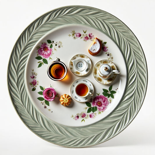 Sage Garden Stoneware Plate – Rustic Embossed Leaf