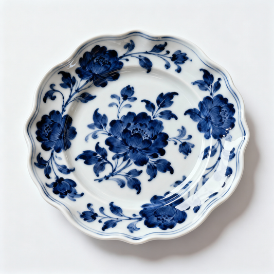 Indigo Bloom Plate – Bold Blue Floral