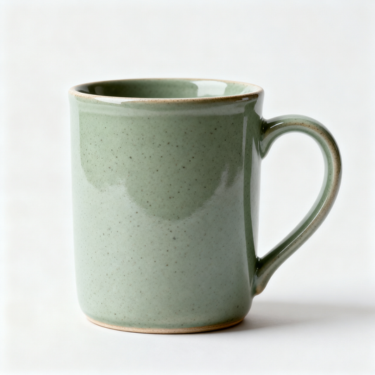Sage Speckled Stoneware Coffee Mug – 12oz Cozy Morning Ritual Cup