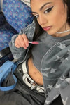 db-star-print-zip-up-hoodie