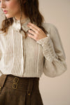 Sharon 21 |pintucked luxury linen shirt blouse
